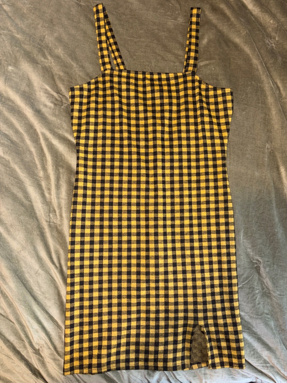 Rue+ by Rue21 Yellow and Black Gingham Mini Dress